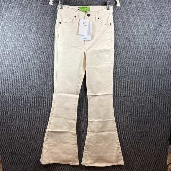 Sandrine Rose Denim - Sandrine Rose SR vs High Rise Flare Jeans 27 ALPES Cream Bell Bottom NWT